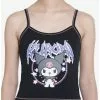 Kuromi Heavy Metal Font Girls Crop Tank Top -Studio Ghibli Store 19858089 hi