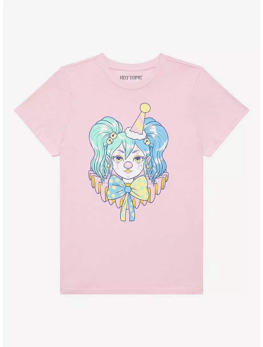 Pastel Clown Girl Boyfriend Fit Girls T-Shirt 3 Pastel Clown Girl Boyfriend Fit Girls T-Shirt