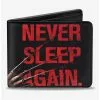 A Nightmare On Elm St Never Sleep Bifold Wallet