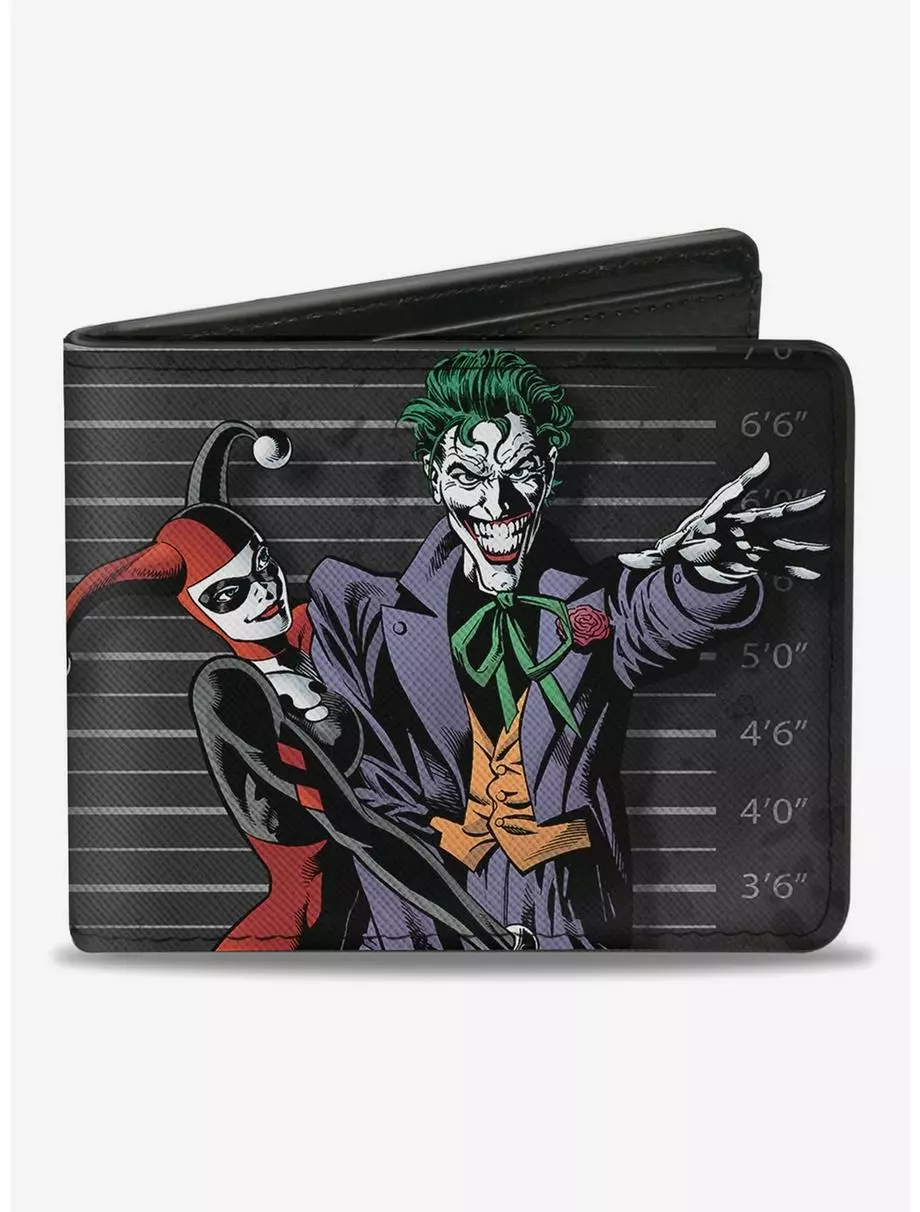 DC Comics Batman Harley Quinn Joker Bifold Wallet 3 DC Comics Batman Harley Quinn Joker Bifold Wallet