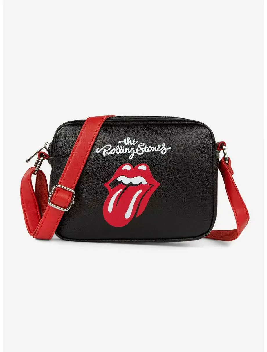 Bugatti Rolling Stones Vegan Leather Crossbody Bag Black With Red Strap 3 Bugatti Rolling Stones Vegan Leather Crossbody Bag Black With Red Strap