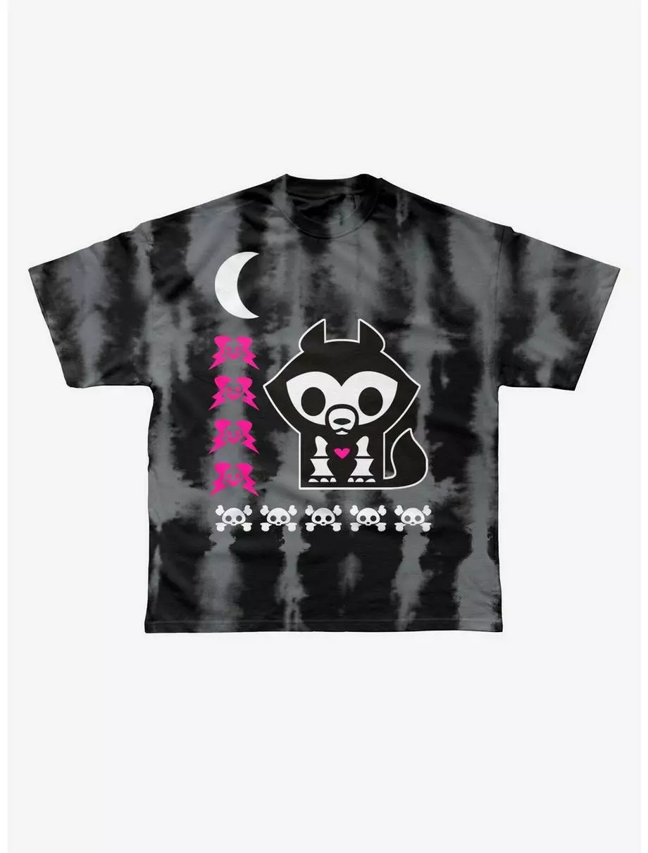 Skelanimals Jae Tie-Dye Boyfriend Fit Girls T-Shirt 3 Skelanimals Jae Tie-Dye Boyfriend Fit Girls T-Shirt