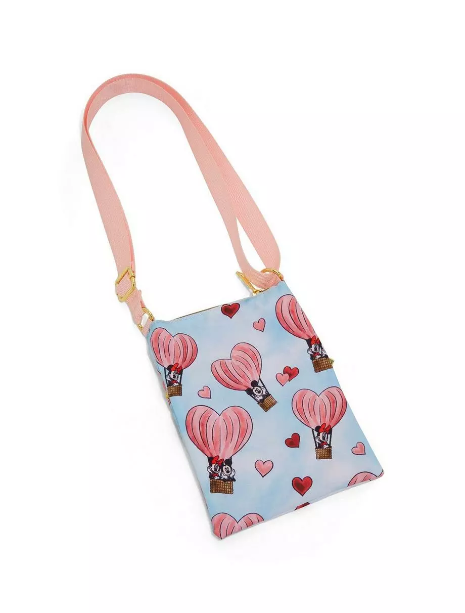 Her Universe Disney Mickey Mouse & Minnie Mouse Heart Balloon Passport Crossbody Bag 4 Her Universe Disney Mickey Mouse & Minnie Mouse Heart Balloon Passport Crossbody Bag - Image 2