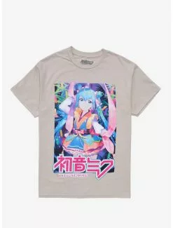 Hatsune Miku Ribbons Boyfriend Fit Girls T-Shirt