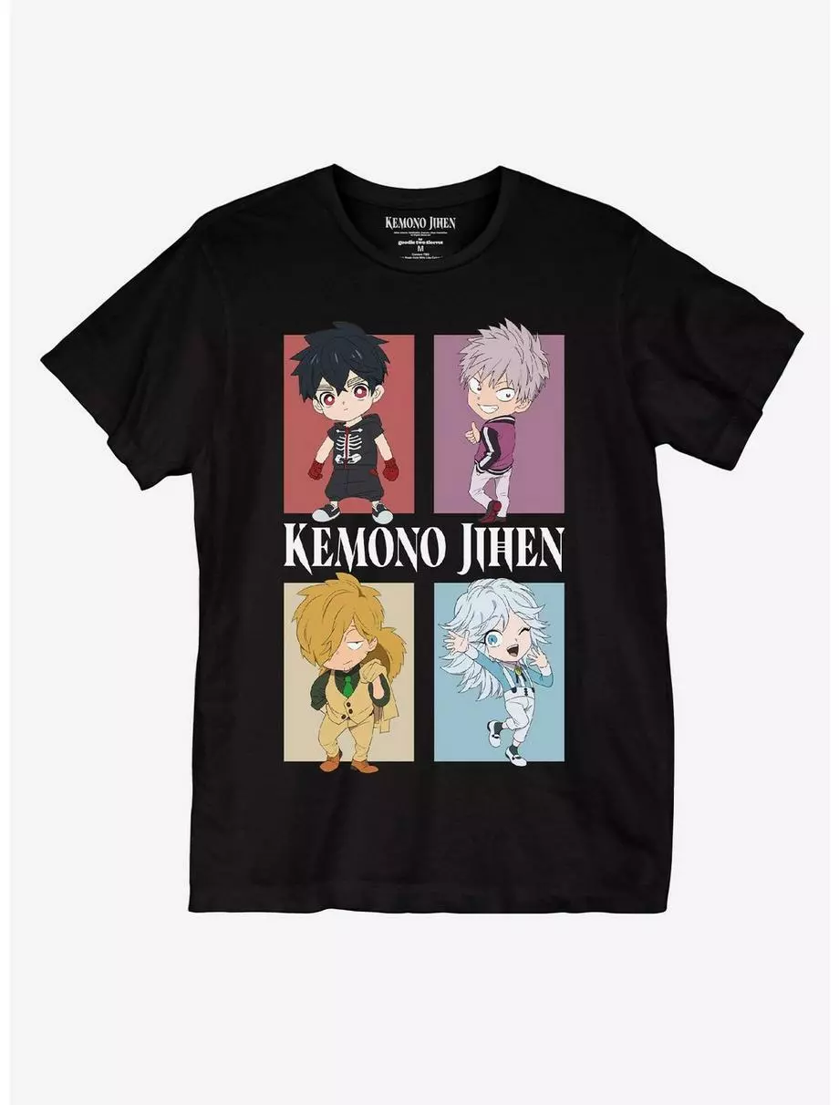 Kemono Jihen Chibi Character Grid T-Shirt 3 Kemono Jihen Chibi Character Grid T-Shirt