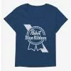 Pabst Blue Ribbon White Ribbon Logo Girls T-Shirt Plus Size -Studio Ghibli Store 20131082 hi