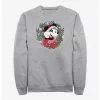 Disney Minnie Mouse Christmas Wreath Sweatshirt -Studio Ghibli Store 20172855 hi