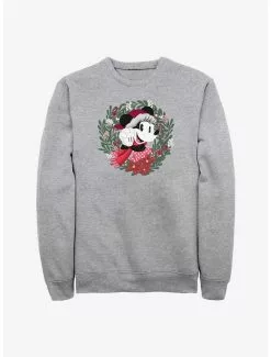 Disney Minnie Mouse Christmas Wreath Sweatshirt