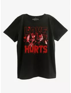 Chucky Love Hurts Duo Boyfriend Fit Girls T-Shirt
