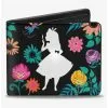 Disney Alice In Wonderland Silhouette Curiouser And Curiouser Floral Collage Bifold Wallet 2 Disney Alice In Wonderland Silhouette Curiouser And Curiouser Floral Collage Bifold Wallet -Studio Ghibli Store 20214434 hi