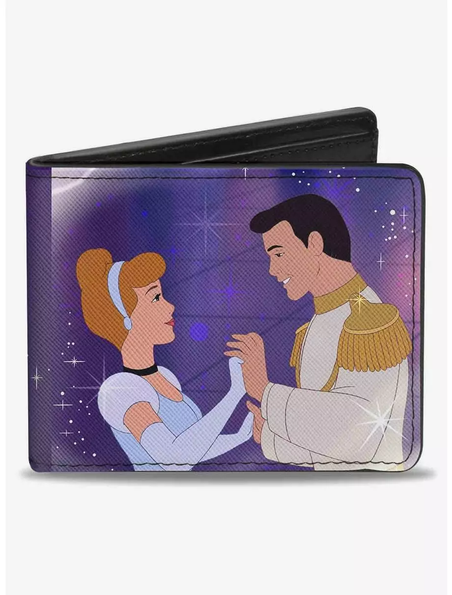 Disney Cinderella Prince Ball Scene Crown Icon Bifold Wallet 3 Disney Cinderella Prince Ball Scene Crown Icon Bifold Wallet