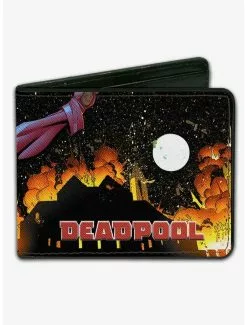 Marvel Deadpool Building Explosion Pose Bifold Wallet