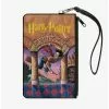 Harry Potter And The Sorcerers Stone Book Cover Drawing Canvas Zip Clutch Wallet