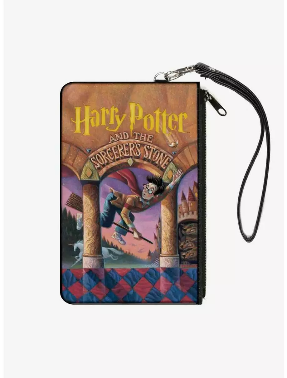 Harry Potter And The Sorcerers Stone Book Cover Drawing Canvas Zip Clutch Wallet 3 Harry Potter And The Sorcerers Stone Book Cover Drawing Canvas Zip Clutch Wallet