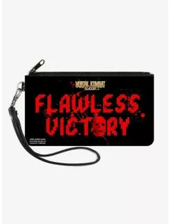 Mortal Kombat Klassic Flawless Victory Screen Canvas Zip Clutch Wallet