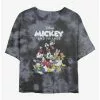 Disney Mickey Mouse Friends Group Tie-Dye Girls Crop T-Shirt -Studio Ghibli Store 20222312 hi