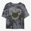 Disney Mickey Mouse Rainbow Ears Tie-Dye Girls Crop T-Shirt -Studio Ghibli Store 20222652 hi