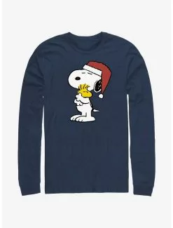 Peanuts Snoopy & Woodstock Holiday Hugs Long-Sleeve T-Shirt