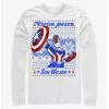 Marvel Captain America Sam Wilson Ugly Christmas Long-Sleeve T-Shirt -Studio Ghibli Store 20275739 hi
