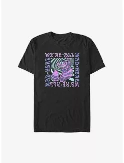 Disney Alice In Wonderland Trippy Cheshire We're All Mad Big & Tall T-Shirt