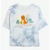 Pokemon Good Vibes Starters Tie-Dye Girls Crop T-Shirt -Studio Ghibli Store 20297062 hi