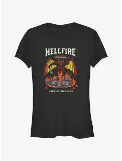Stranger Things Hellfire Hawkins High Club Girls T-Shirt