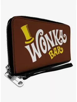 Willy Wonka And The Chocolate Factory Wonka Bar Wrapper Zip Around Wallet