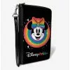Disney Minnie Mouse Disney Pride Smiling Face Rainbow Zip Around Wallet -Studio Ghibli Store 20334761 hi