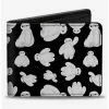 Disney Big Hero 6 Baymax Poses Scattered Bifold Wallet