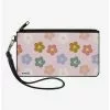 Disney Mickey Mouse Ears Icon Flowers Pastel Canvas Zip Clutch Wallet -Studio Ghibli Store 20535177 hi