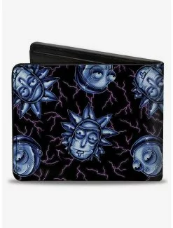 Rick And Morty Electric Faces Scattered Bifold Wallet -Studio Ghibli Store 20535243 av1