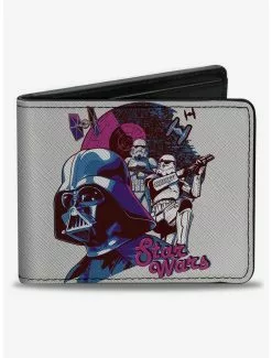 Star Wars Darth Vader And Stormtroopers Death Star Pose Bifold Wallet
