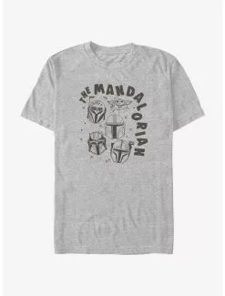 Star Wars The Mandalorian Floating Helmets T-Shirt