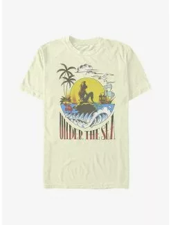 Disney The Little Mermaid Sunset Poster T-Shirt