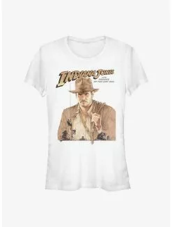 Indiana Jones And The Raiders Of The Lost Ark Archaeologist Portrait Girls T-Shirt